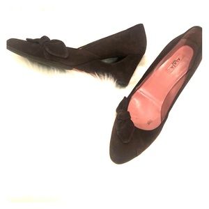 Alaia brown suede heels